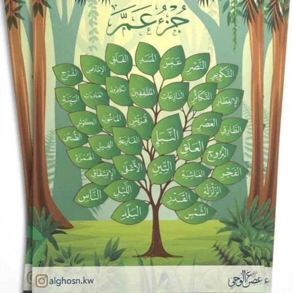 شجرة حفظ جزء عم ( جزء ٣٠ ) – ورقية